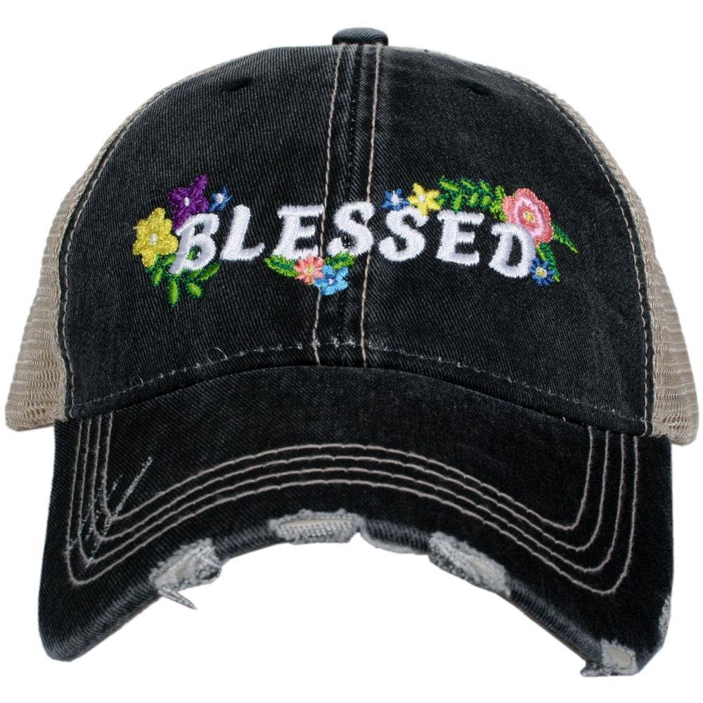 Blessed with Flowers Easter Embroidered Trucker Hats