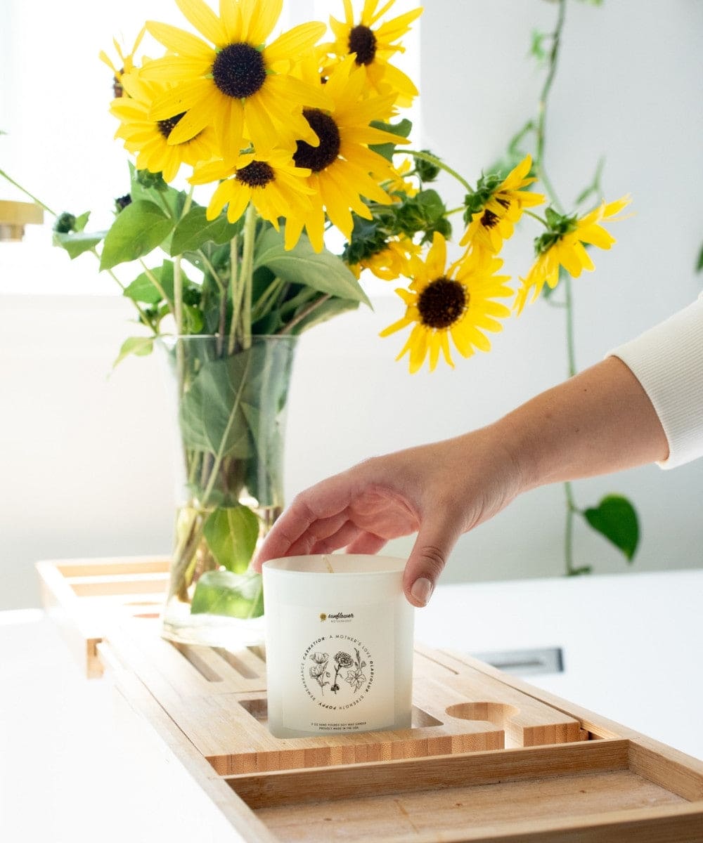 Sunflower Motherhood Remembrance Healing Candle