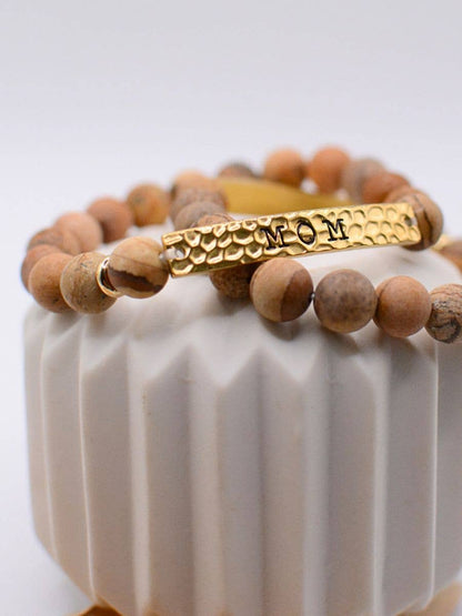 Mom Stone Stretch Bracelet