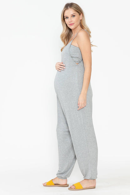 Maternity Jogger Pants Jumpsuit & Maxi Long Cardigan Sets