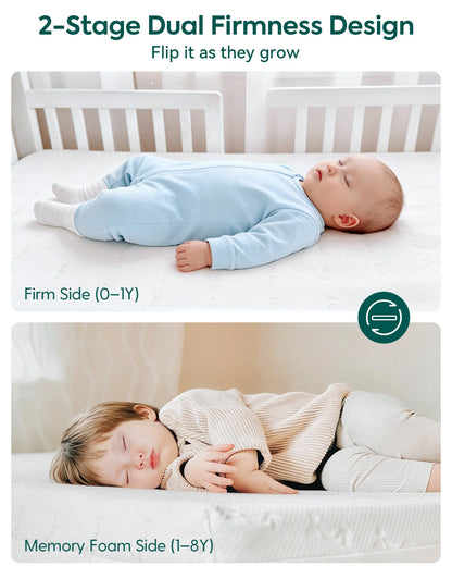 Babelio Cloud 1 | Dual-Sided Breathable Crib & Toddler Mattress