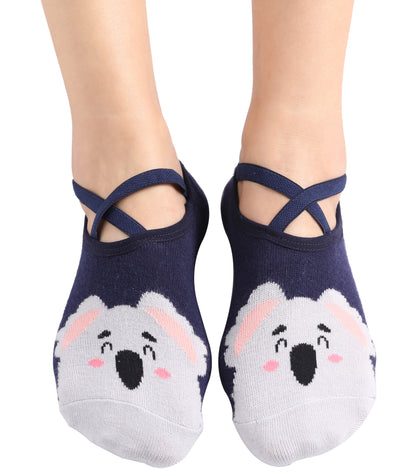 Alina Mae Maternity Non-Slip Women's Hospital Socks (Animals)