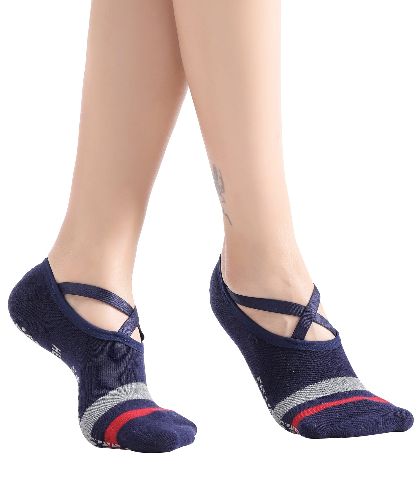 Alina Mae Maternity Non-Slip Women's Hospital Socks (Stripes)