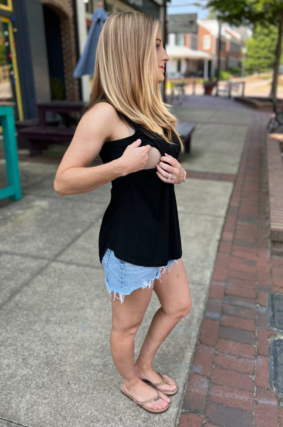 Nursing Swing Tank Top With Side Opening