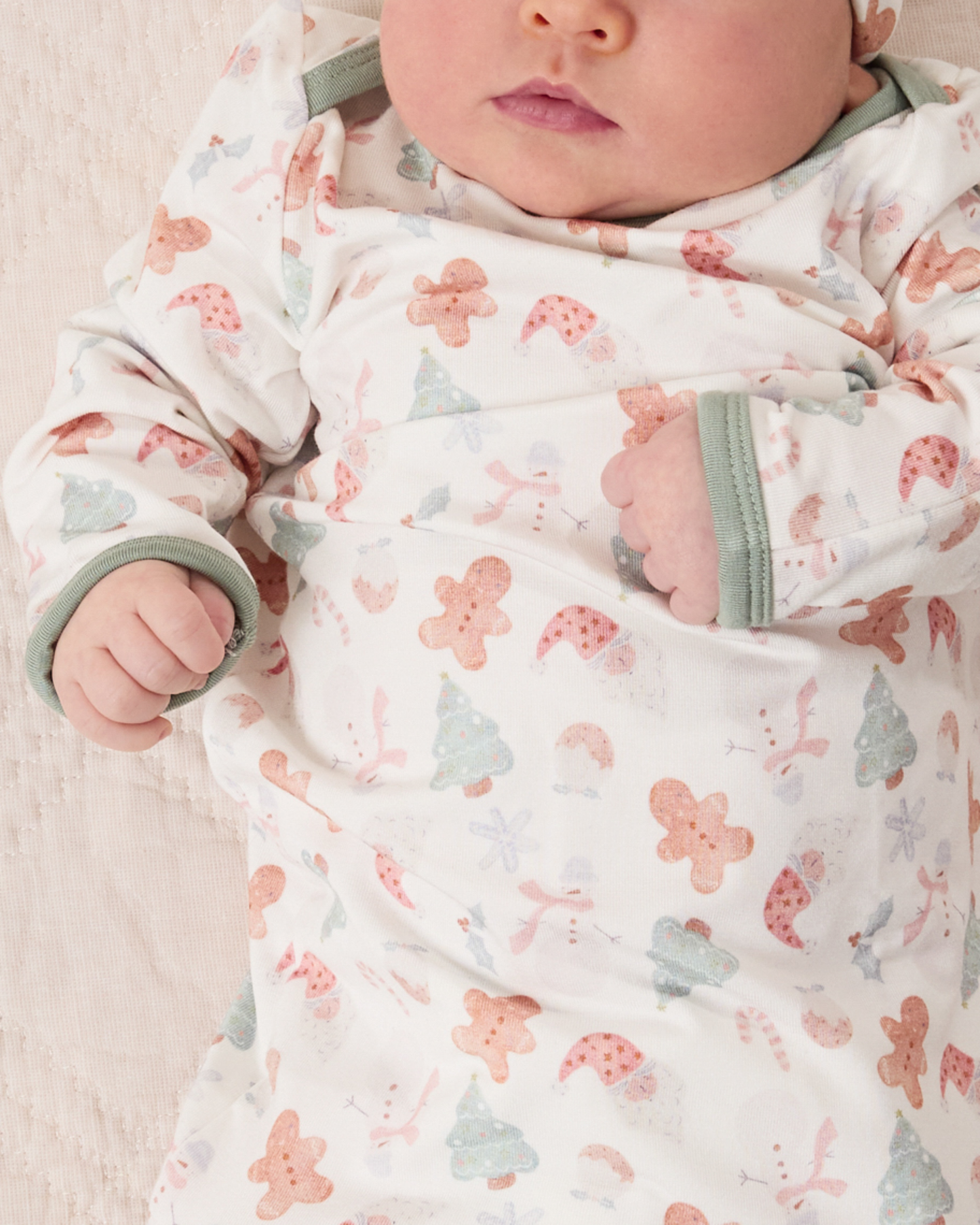 Cozy Bamboo Baby Gown & Hat