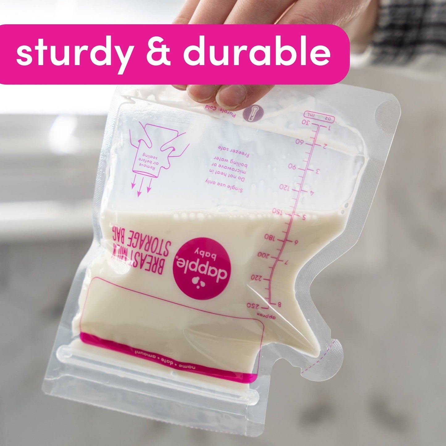 Dapple Baby Breast Milk Storage Easy Pour Bags, 50ct