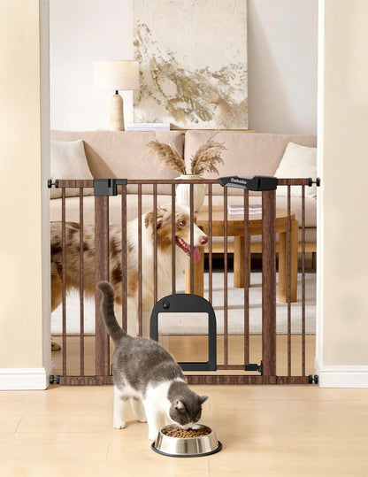 Babelio CatPrivilege T7 | Expandable Baby Gate with Cat Door