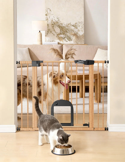 Babelio CatPrivilege T7 | Expandable Baby Gate with Cat Door