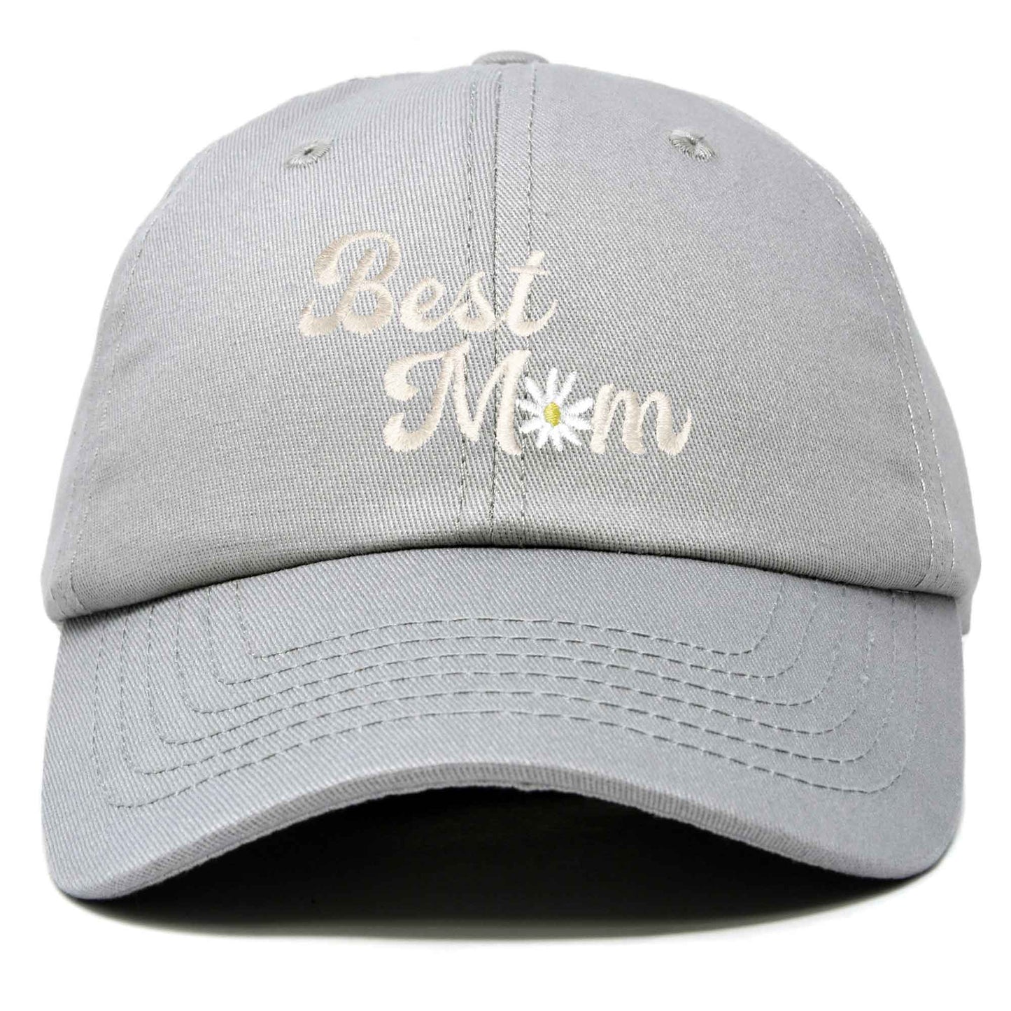 Embroidered Best Mom Daisy Cotton Hat