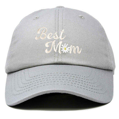 Embroidered Best Mom Daisy Cotton Hat