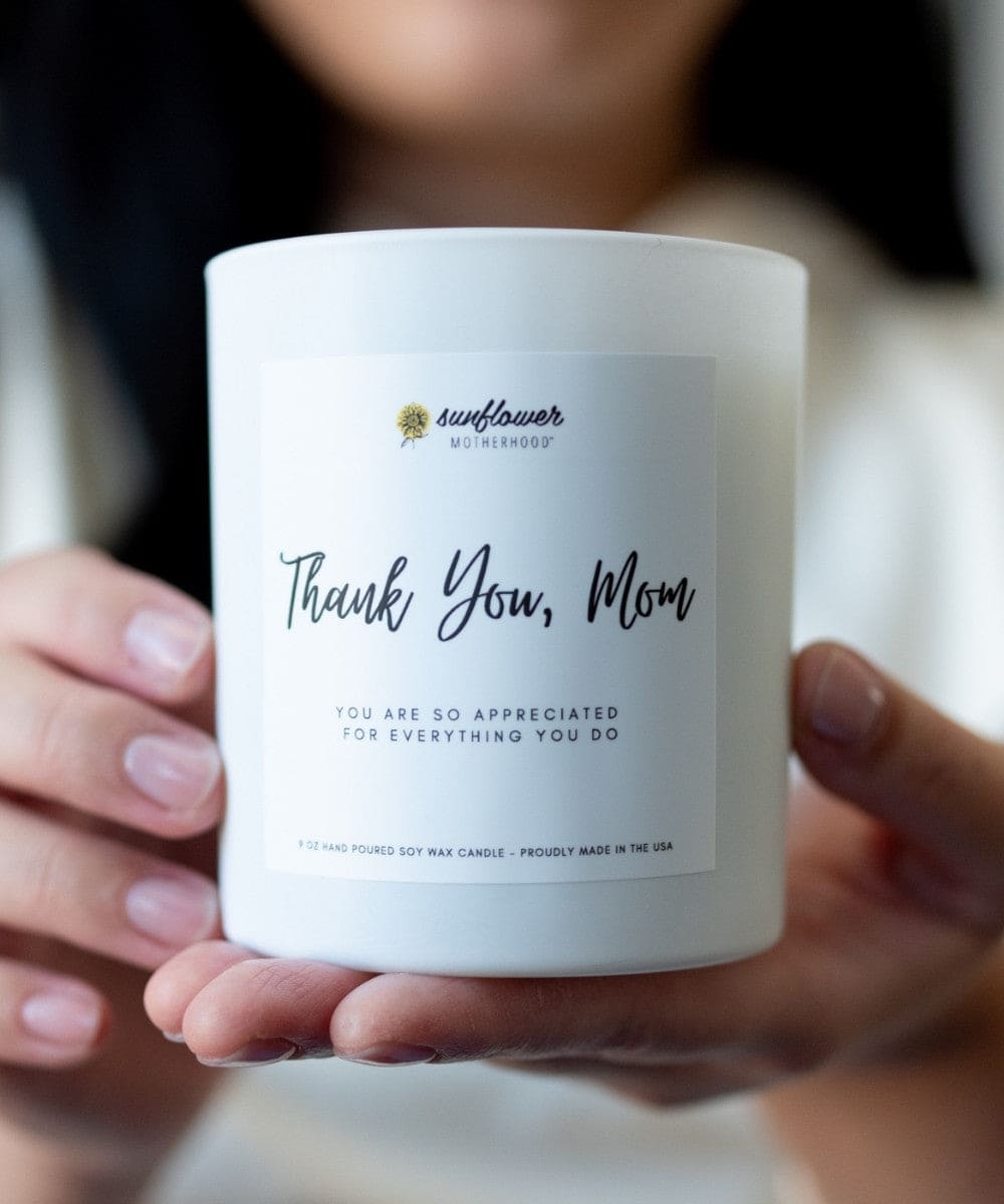 Sunflower Motherhood Thank You Mom Candle