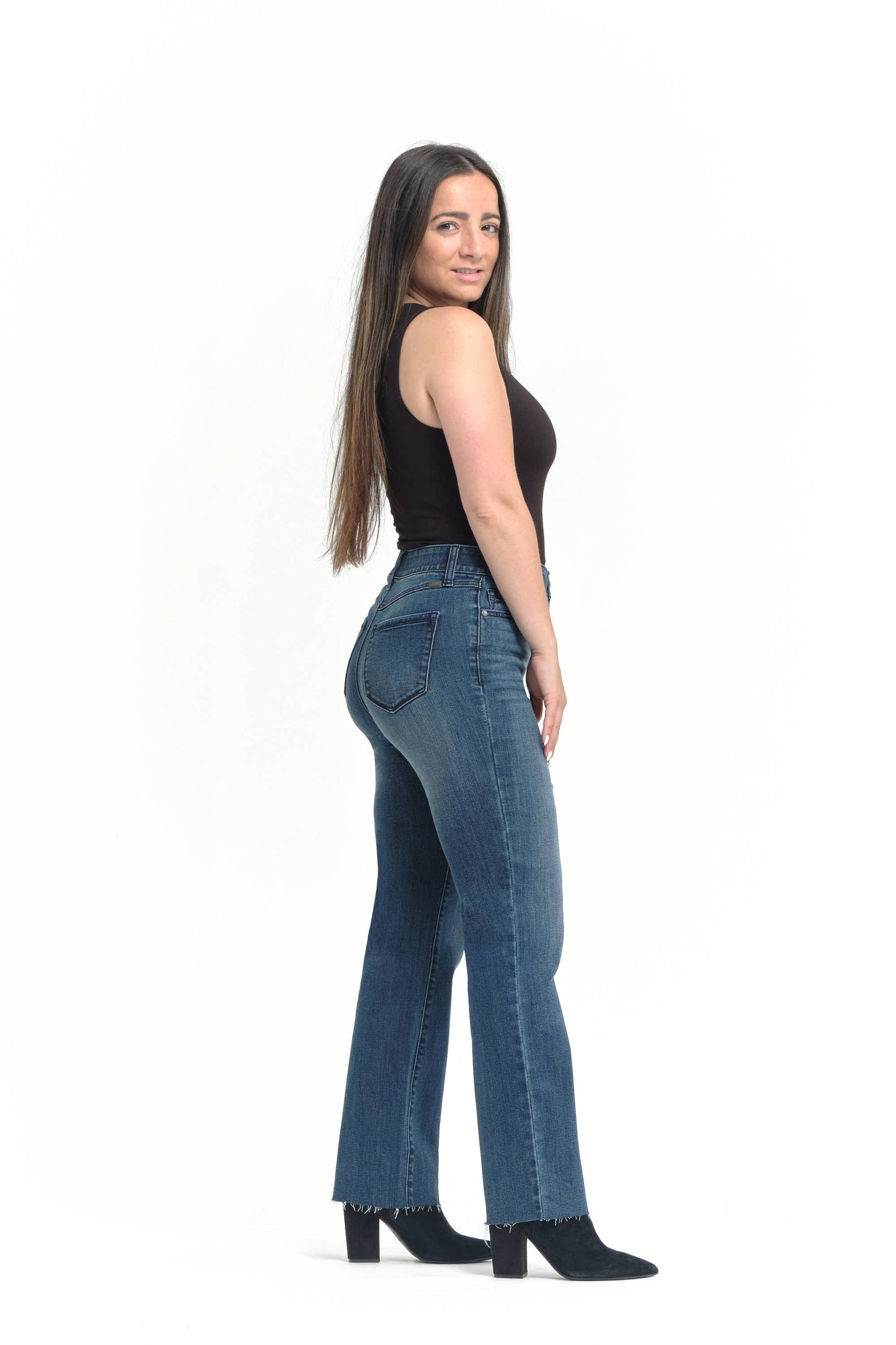 Petite 29" Shapewear Straight Leg Jeans