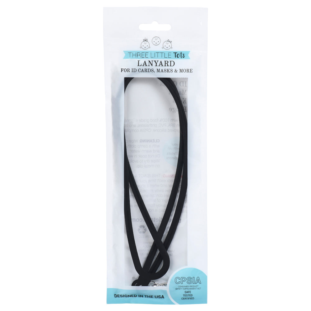 Three Little Tots Silicone Lanyard for ID Badges, Masks, Keys & More