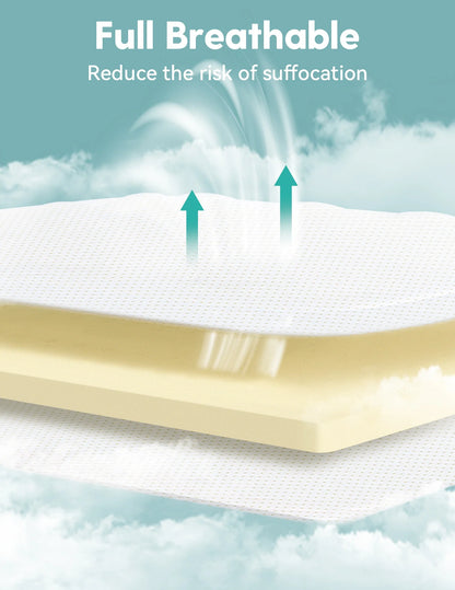 Babelio Stratus | Washable Silicone Foam Crib Mattress Topper