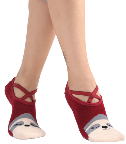 Alina Mae Maternity Non-Slip Women's Hospital Socks (Animals)