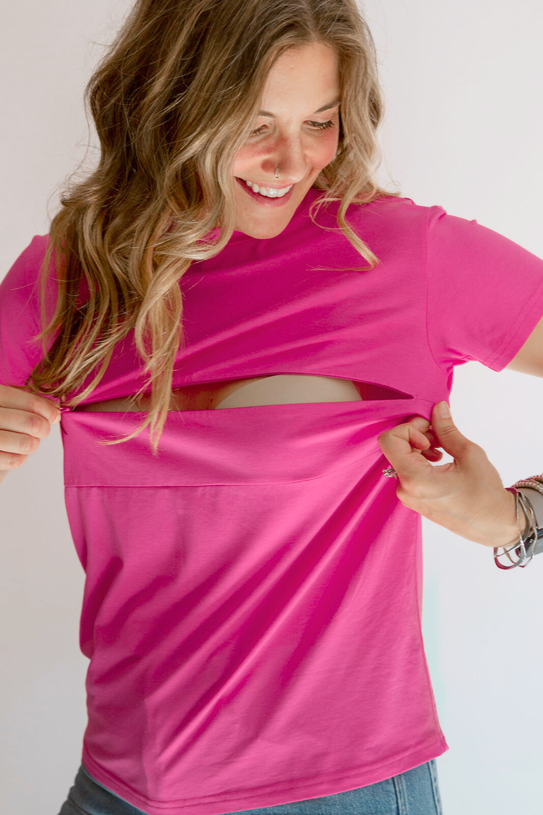 Movemama Full Zip Breastfeeding Tee