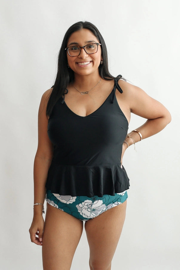 Tankini Tie Shoulder Breastfeeding Swimsuit Top