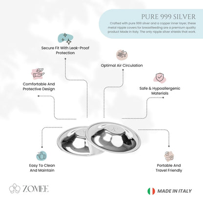 Zomee Silver Soothing Nipple Shields