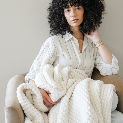 Saranoni Waffle Knit Throw Blankets