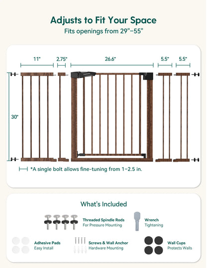 Babelio PressGuard P7 | Expandable Pressure-Mounted Baby Gate