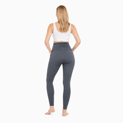 Ruched Maternity Yoga Pants with Pockets