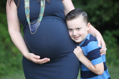 MLM Brand Little Breastfeeding Dress - Navy