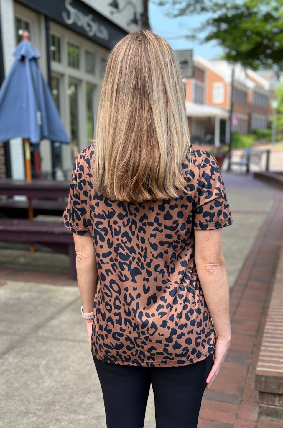 Leopard " Mama" Nursing Tee With Hidden Zipper