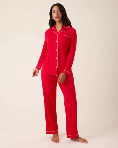 Clea Bamboo Classic Long Sleeve Maternity & Nursing Pajama