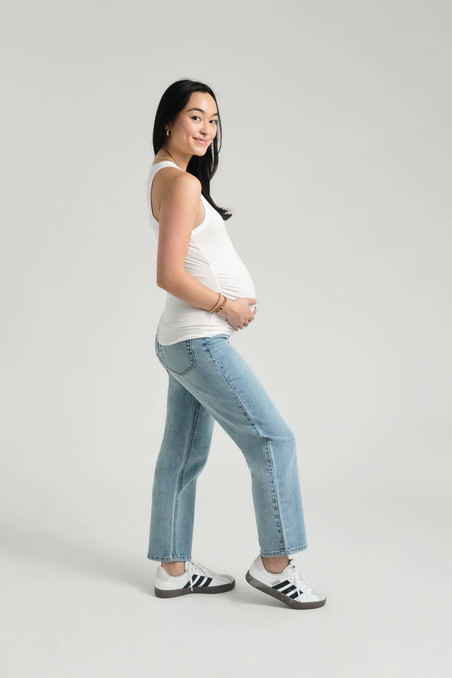 Maternity 28" Dad Jean w/ Bellyband