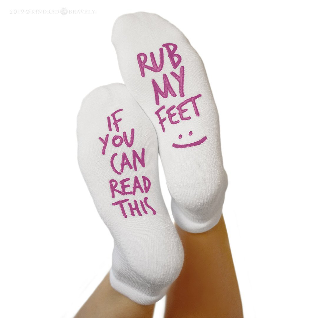 Labor and Delivery Inspirational Fun Non-Skid Push Socks