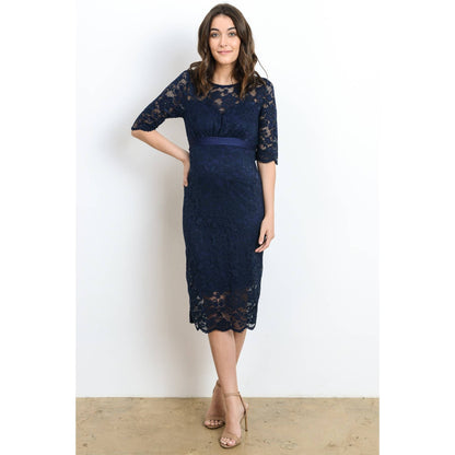 Floral Lace Baby Shower Knee Length Maternity Dress