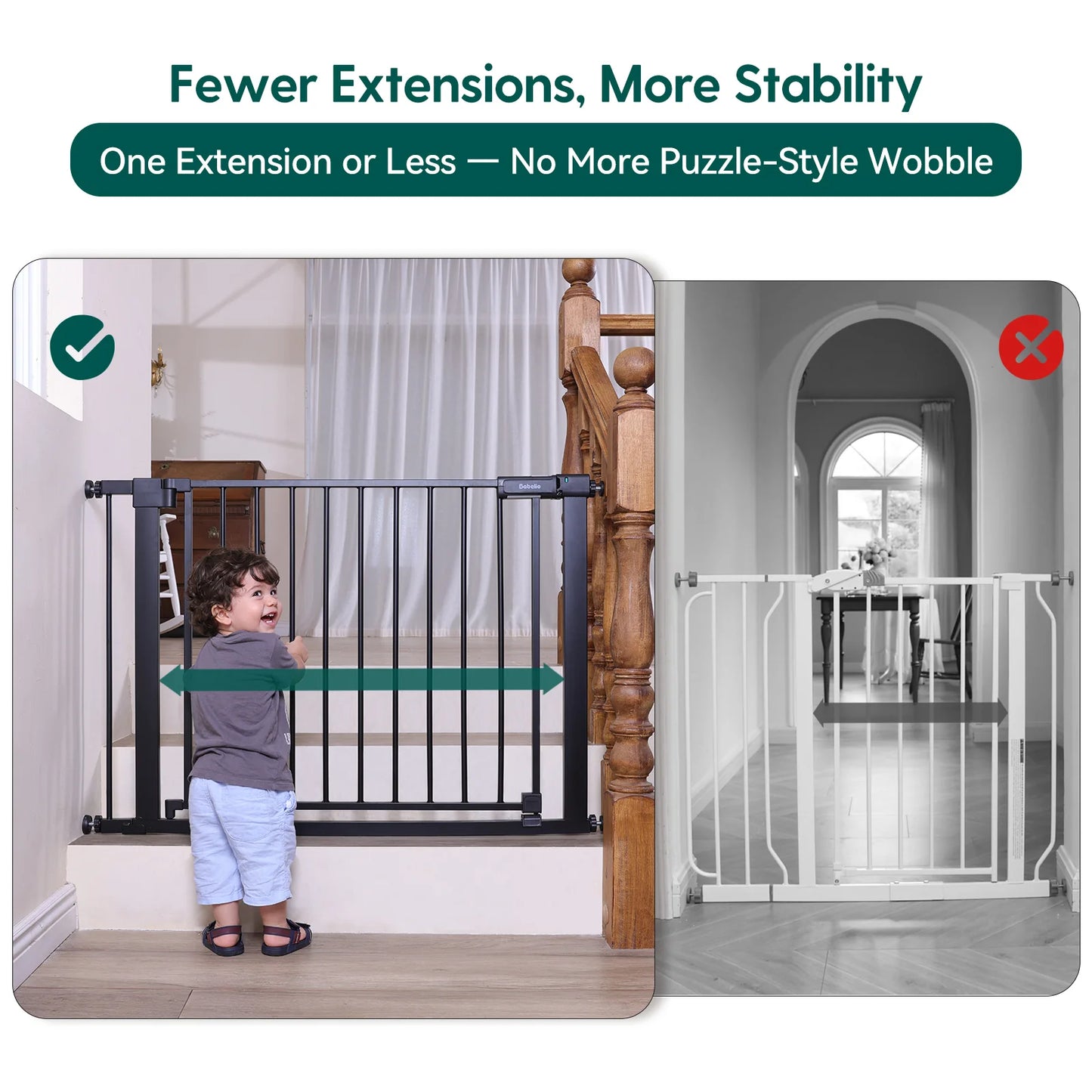 Babelio PressGuard Ⅱ | Upgrade Pressure-Mounted Baby Gate