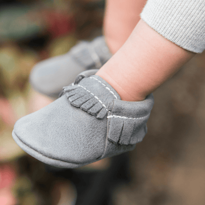 Freshly Picked Blue Spruce Moccasin Baby Shoe