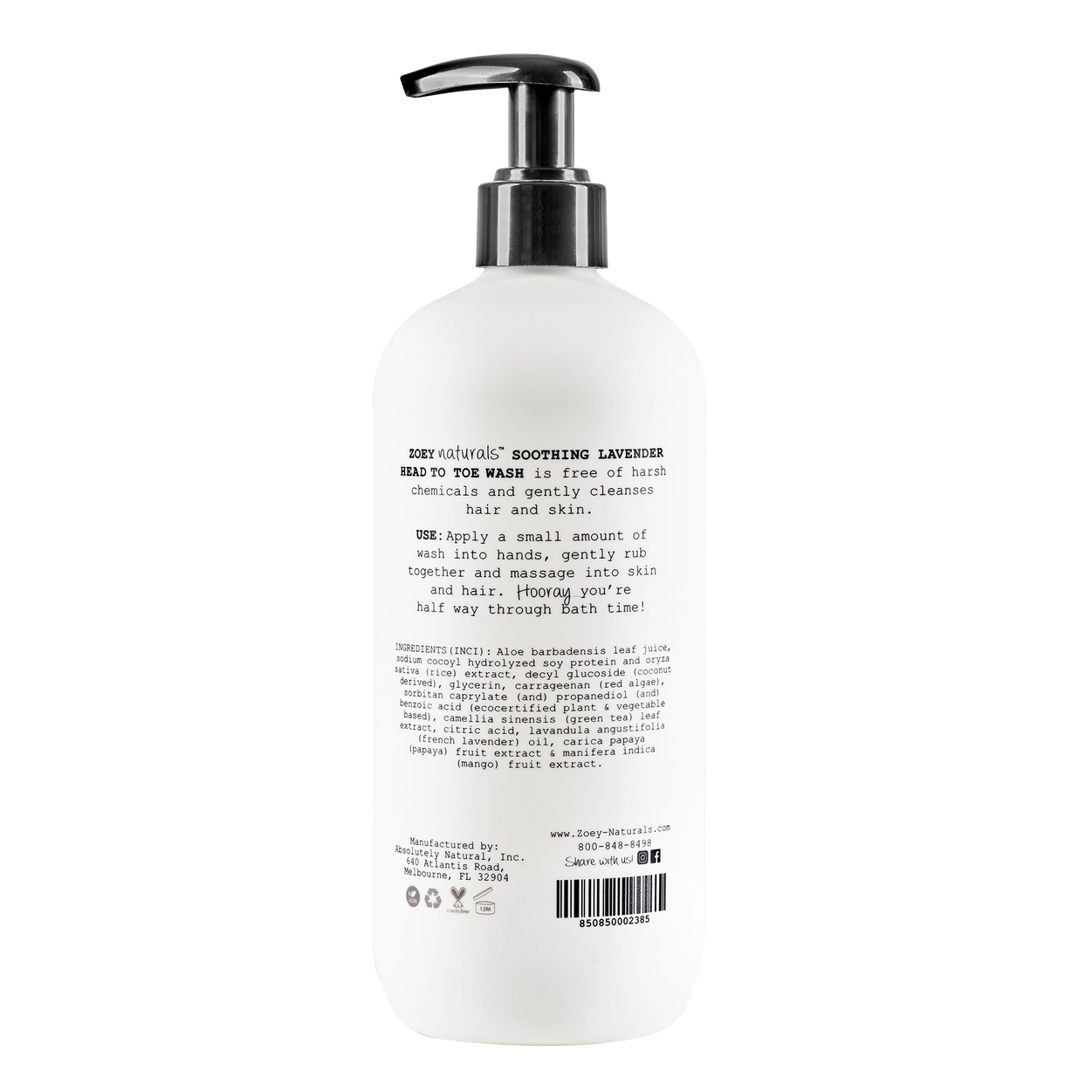 Soothing Lavender Head To Toe Wash - 17oz