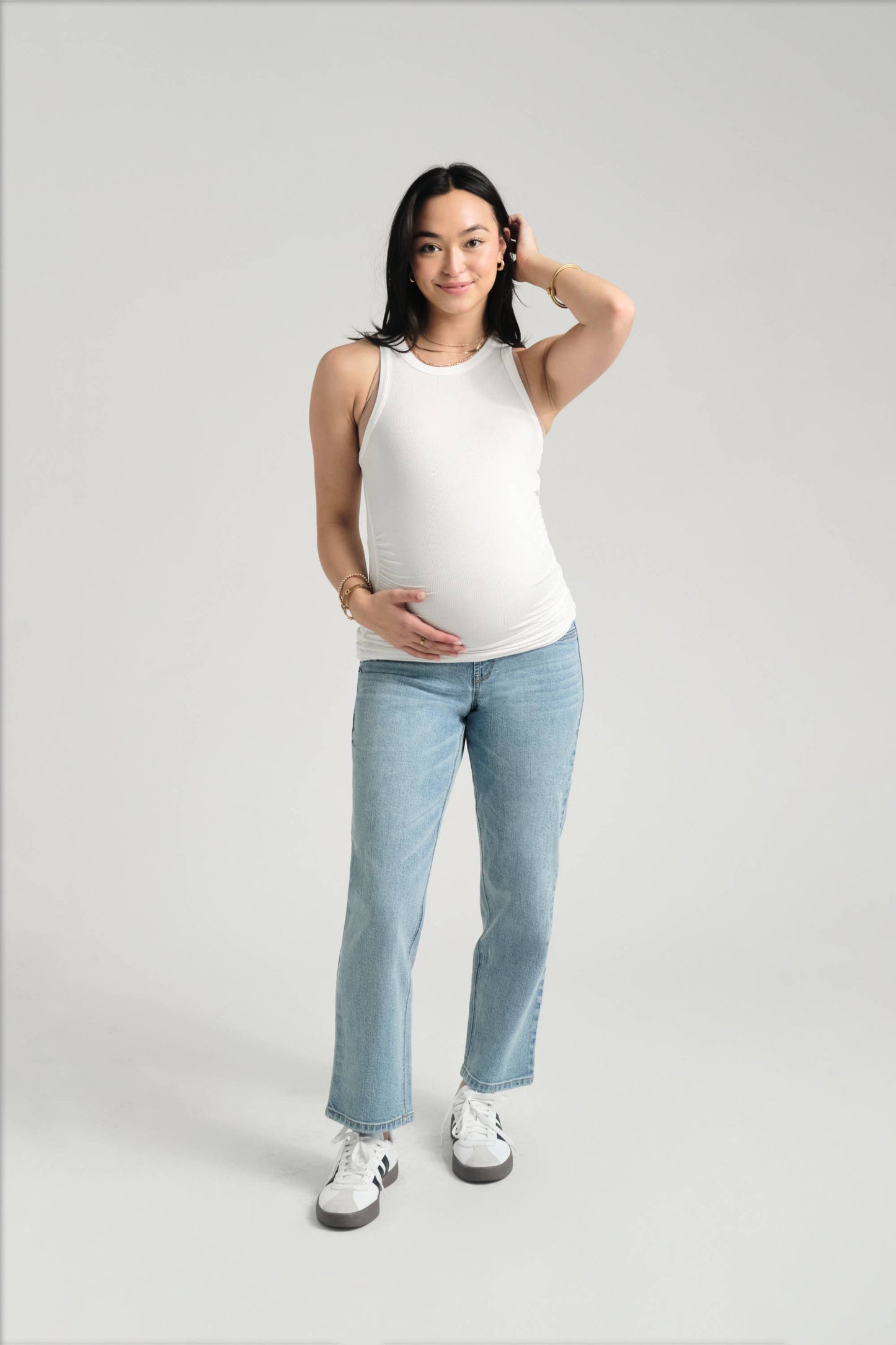 Maternity 28" Dad Jean w/ Bellyband