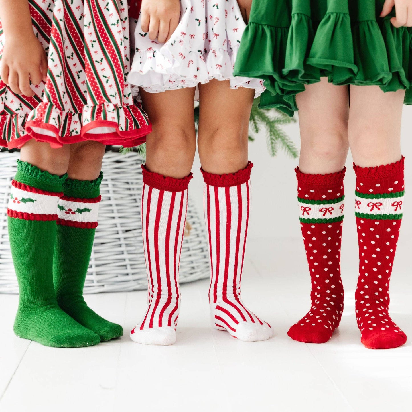 Classic Christmas Knee High Socks 3-Pack