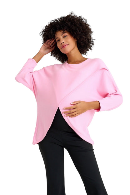 Accouchée Let Loose Crossover Long Sleeve Maternity/Nursing Knit Top