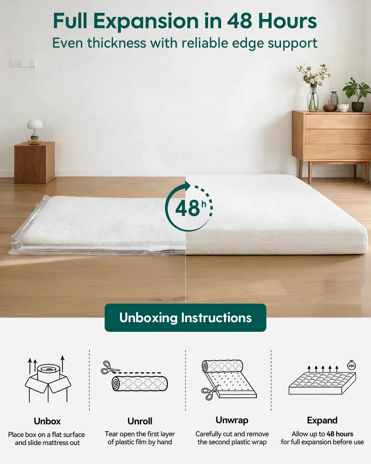 Babelio Cloud 1 | Dual-Sided Breathable Crib & Toddler Mattress