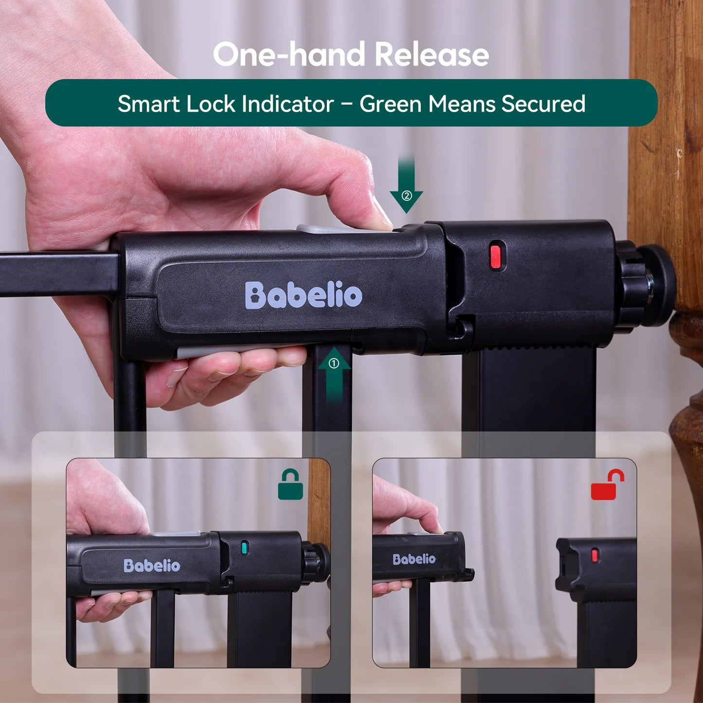 Babelio PressGuard Ⅱ | Upgrade Pressure-Mounted Baby Gate
