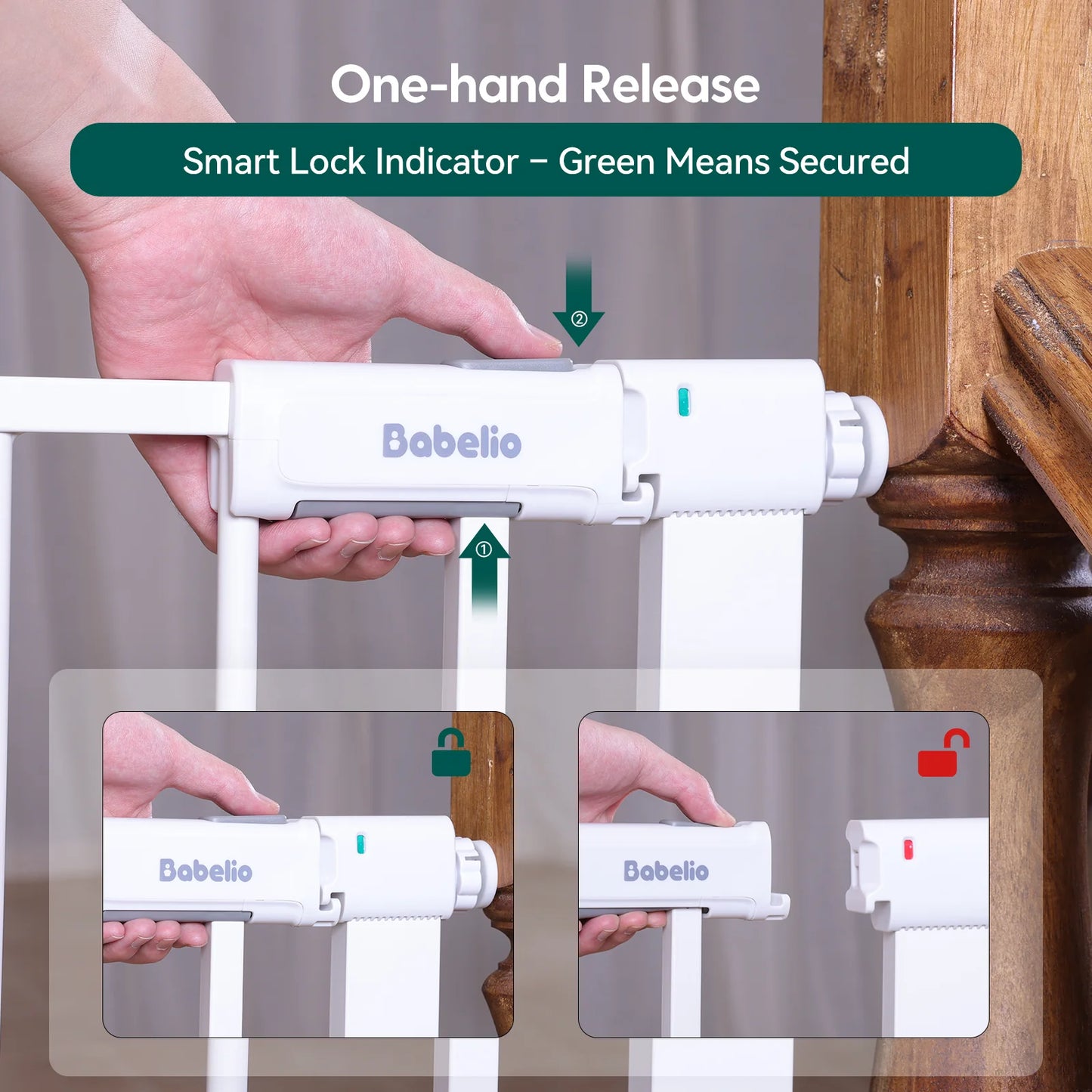 Babelio PressGuard Ⅱ | Upgrade Pressure-Mounted Baby Gate