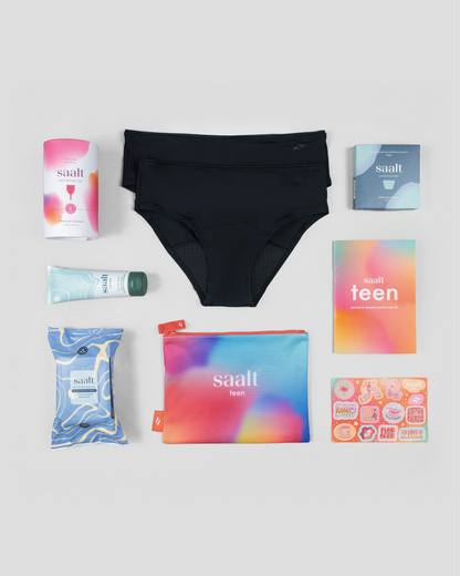 Saalt First Period Kit - Gentle Starter Set for Teens
