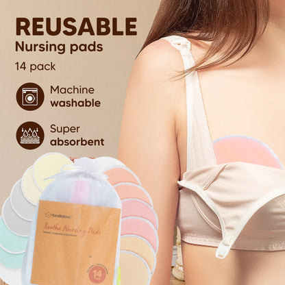 KeaBabies Soothe Reusable Nursing Pads For Breastfeeding