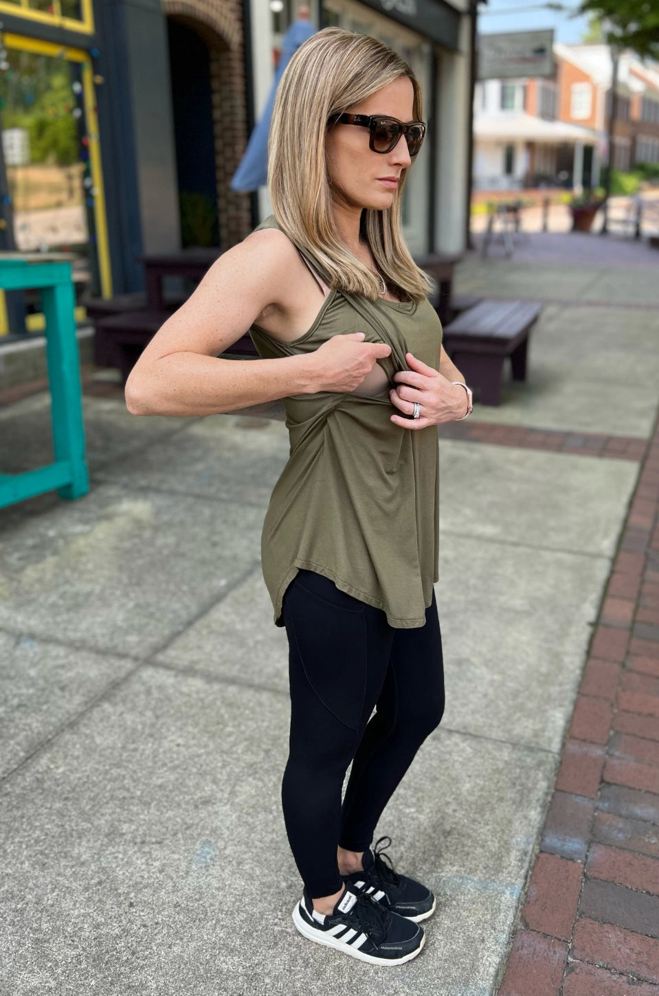 Nursing Swing Tank Top With Side Opening