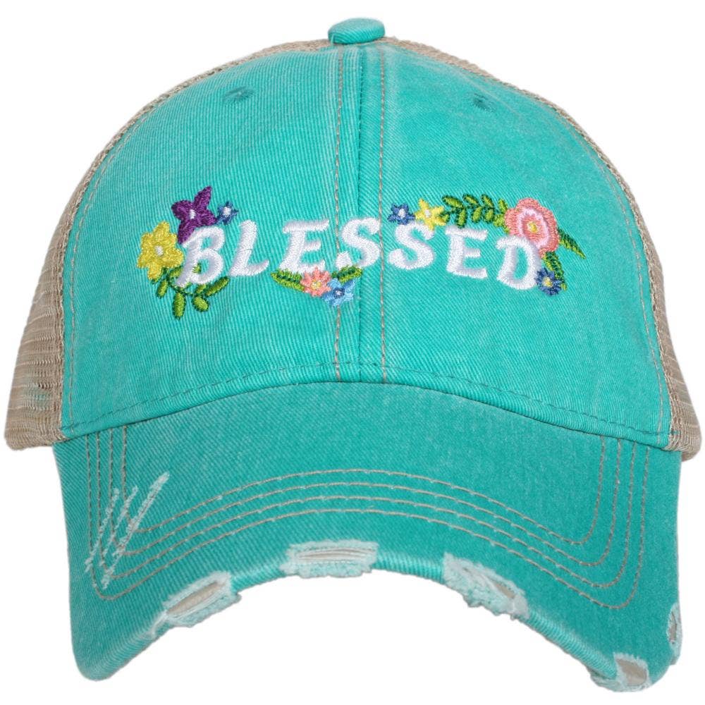 Blessed with Flowers Easter Embroidered Trucker Hats