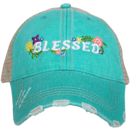 Blessed with Flowers Easter Embroidered Trucker Hats