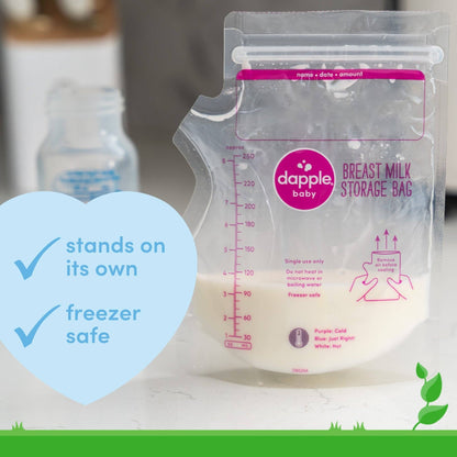 Dapple Baby Breast Milk Storage Easy Pour Bags, 50ct