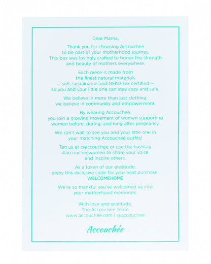 Accouchée Welcome Home Set