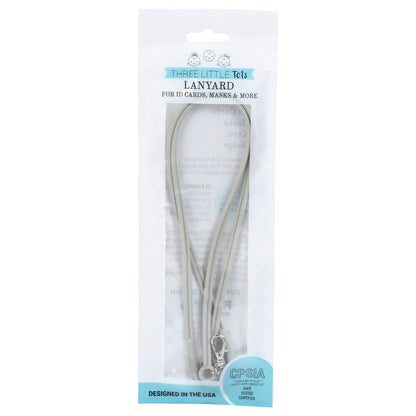 Three Little Tots Silicone Lanyard for ID Badges, Masks, Keys & More