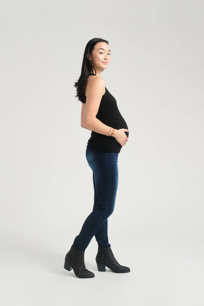 Tall Maternity 34” Butter Skinny Jean w/ Bellyband in Marco