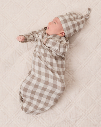 Cozy Bamboo Baby Gown & Hat